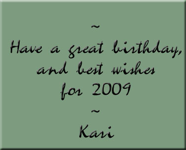 Happy Birthday from Kari!