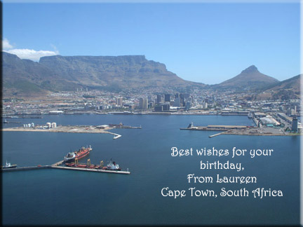 Happy Birthday from Cape Town!